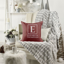 Monograma Personalizado, Cor-de-rosa e Botânico Fl