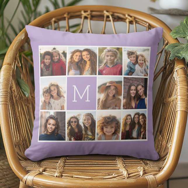 Almofada Monograma Personalizado de Colagem de Fotos do Ins (Custom Photo Pillow - Add Your Own Pics!)