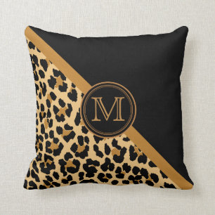 Almofada Monograma Personalizado de Impressão na moda Leop