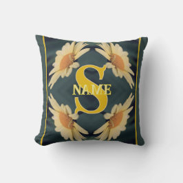 Almofada Monograma Personalizado Seu Nome Inicial Arte Marg