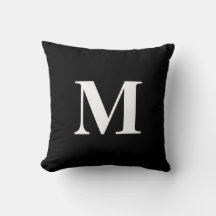 Monograma Preto e Branco Cor Editável