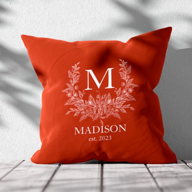 Almofada Monograma Russo Personalizado Inicial (Criador carregado)