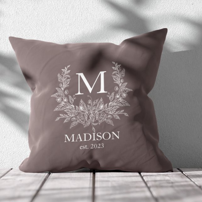 Almofada Monograma Russo Personalizado Inicial (Criador carregado)