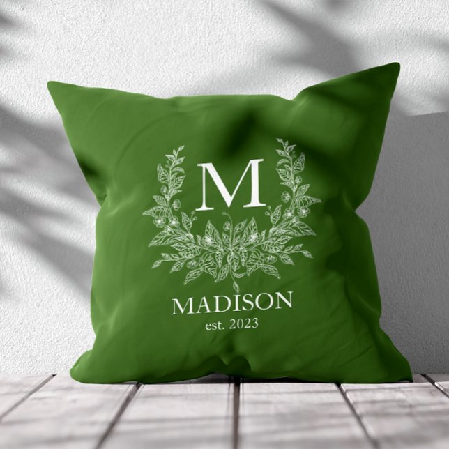 Almofada Monograma Russo Personalizado Inicial (Criador carregado)