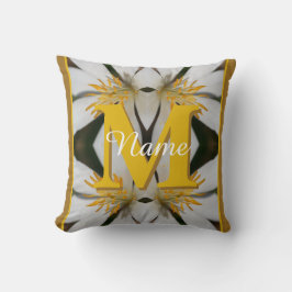 Almofada Monograma Seu Nome com a Inicial Floral Personaliz