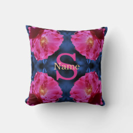 Almofada Monograma Seu Nome e Inicial Arte Rosa Personaliza
