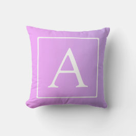 Almofada Monograma Simples | Sutil Rosa/Púrpura