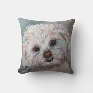 ALMOFADA MONOGRAMA SWEET WHITE MALTESE YORKIE MIX