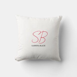 Almofada Monogramas Nome Simples Moderno Minimalista