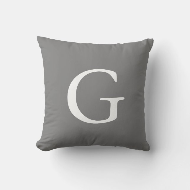 Almofada Monogrammed Gray (Frente)