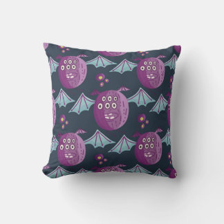 Almofada Monster Bats: Belo Vintage Cartoon