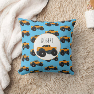 Almofada Monster Truck Vehicle Custom Boys Name