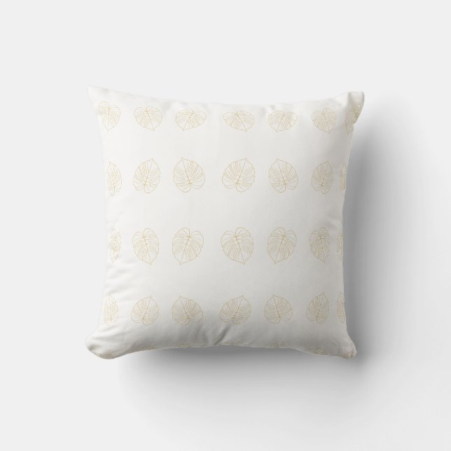 Almofada Monstera Leaf Gold Design.  (Frente)