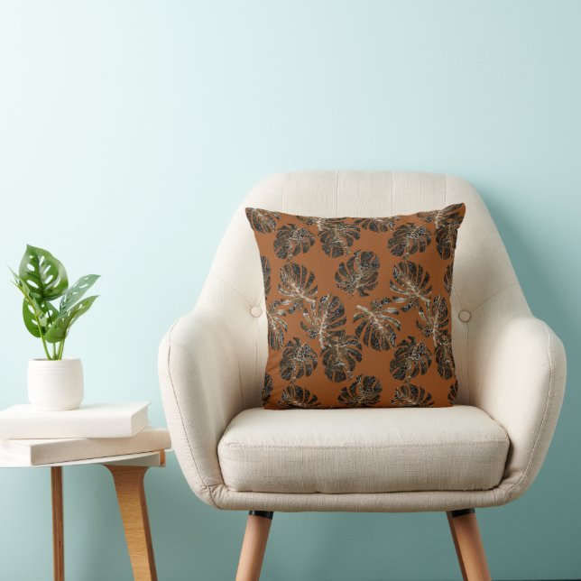 Almofada Monstera Leo Estampa Animal Glam 3 (Cadeira)