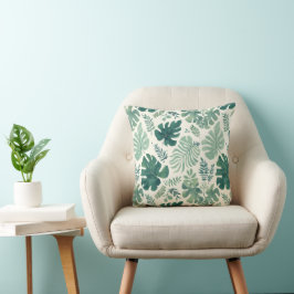 Almofada Monstera Mood - Travesseiro decorativo de Folha Tr