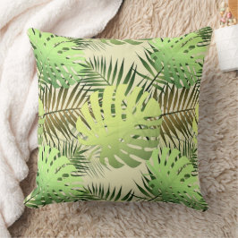 Almofada Monstera Palm Deixa A Selva Tropical