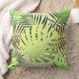 Almofada Monstera Palm Deixa A Selva Tropical