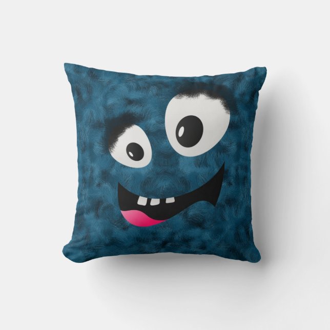 Almofada Monstro de Furry Blue (Frente)