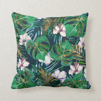 Almofada Monstro Dourado Verde Tropical Lilac Deixa Floral