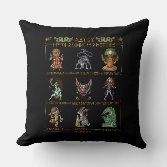 Almofada Monstros de mitologia asteca (Frente)