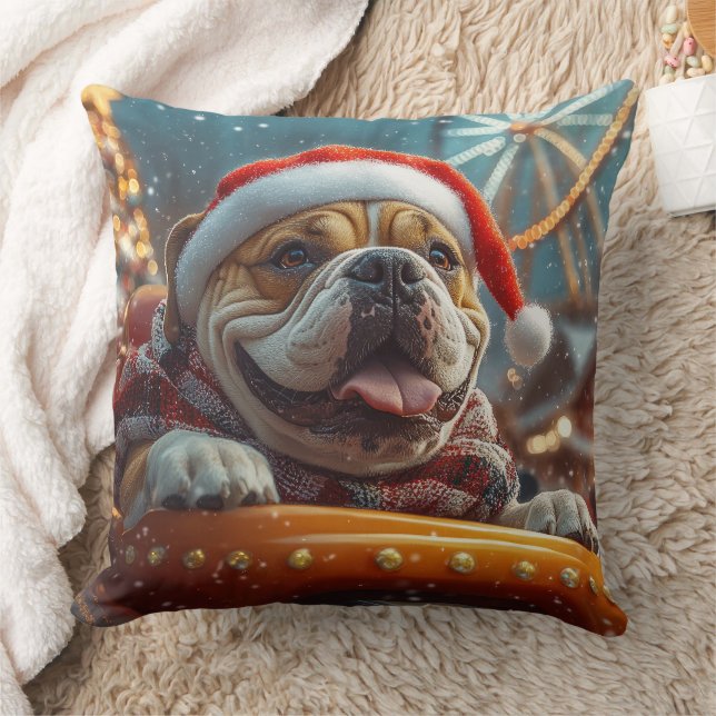 Almofada Montanha-russa de Cachorro Bullmastiff Natal  (Cobertor)