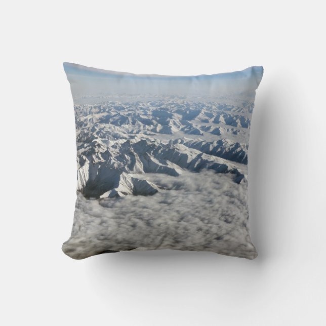 Almofada Montanhas Himalaya sob nuvens - Tibete (Frente)