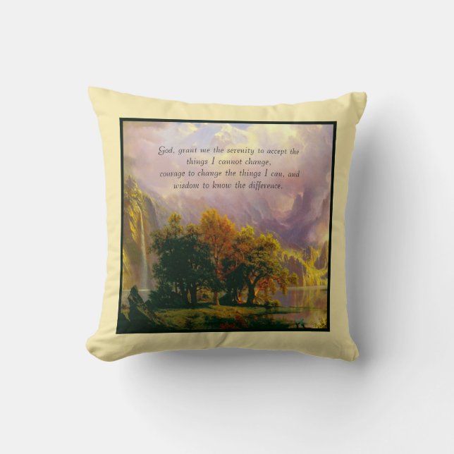 Almofada Montanhas rochosas Oração Seretária (Frente)