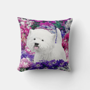 Almofada Montanhas Terrier branco ocidentais que pinta a