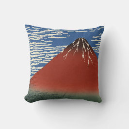 Almofada Monte Fuji em tempo limpo (Red Fuji) (Hokusai)