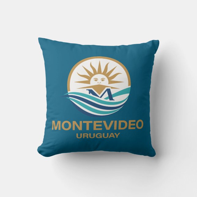 Almofada Montevidéu Uruguai América do Sul (Frente)