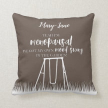 Mood Swing no Jardim Engraçado Citação da Menopaus