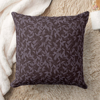 Almofada Moody Modern Chic Botanic Leaf Dark Roxo