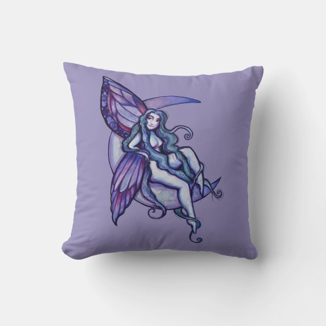 Almofada Moon Fairy Moon Child Faerie Art Fae (Frente)