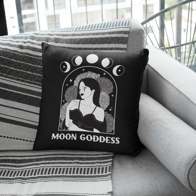 Almofada Moon Goddese Celestial Wiccan (Criador carregado)