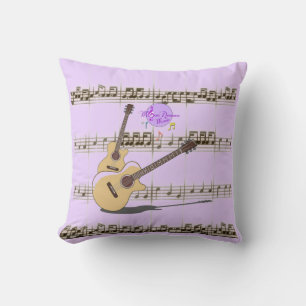Almofada MoonDreams Música Guitar Riffs Travesseiro decorat