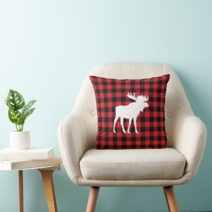 Almofada Moose Buffalo Check Wilderness Travesseiro decorat