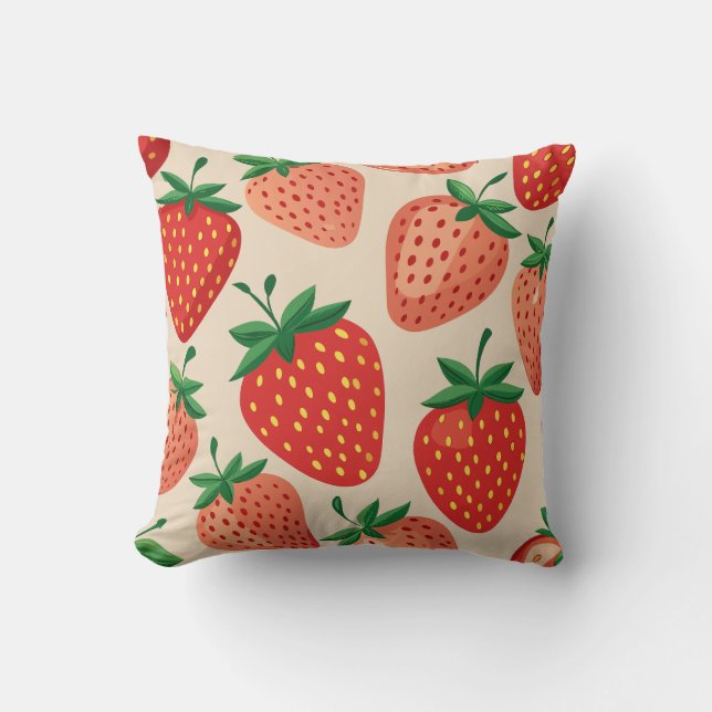 Almofada Morango, frutas (Frente)