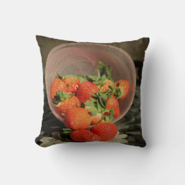 Almofada Morangos em uma taça de vidro - Velhos morros