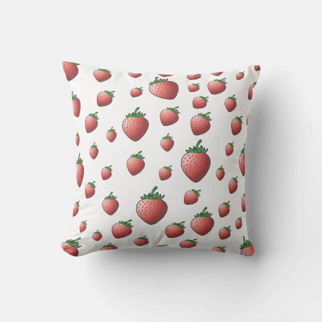 Almofada Morangos Vermelhos Doce (Frente)