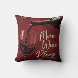 Almofada More Wine Please Elegant Burgundy Home Bar Decor