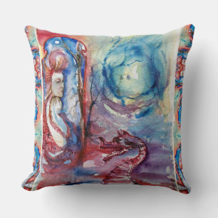 Almofada MORGANA / Magia e Mistério,Fantasia Azul Rosa