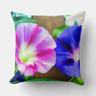Almofada Morning Glory Flowers Travesseiro decorativo