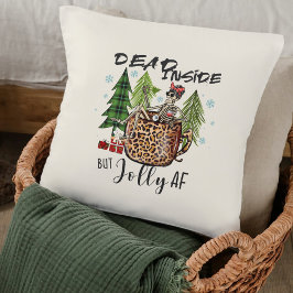 Almofada Morto por Dentro Alegremente AF Divertido Natal