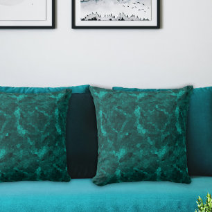 Almofada Mosaico Abstrato Verde Teal