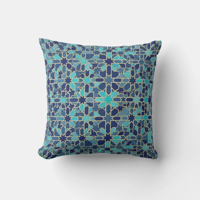 Almofada mosaico azul (Frente)