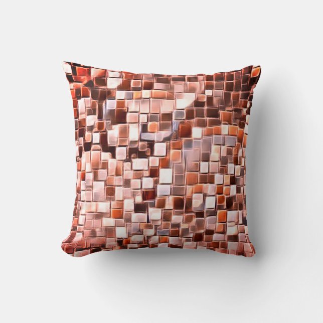 Almofada Mosaico Bubble Art / Sangria / (Frente)