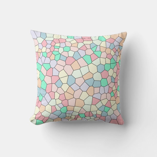 Almofada Mosaico Celular Pastel (Frente)