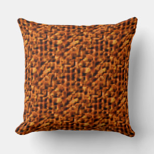 Almofada Mosaico com manchas de declive vermelho-laranja pr