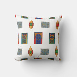 Almofada Mosaico das Portas e Lanternas de Marrocos