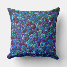 Mosaico, de azul lilás fumado ou salgado e verde